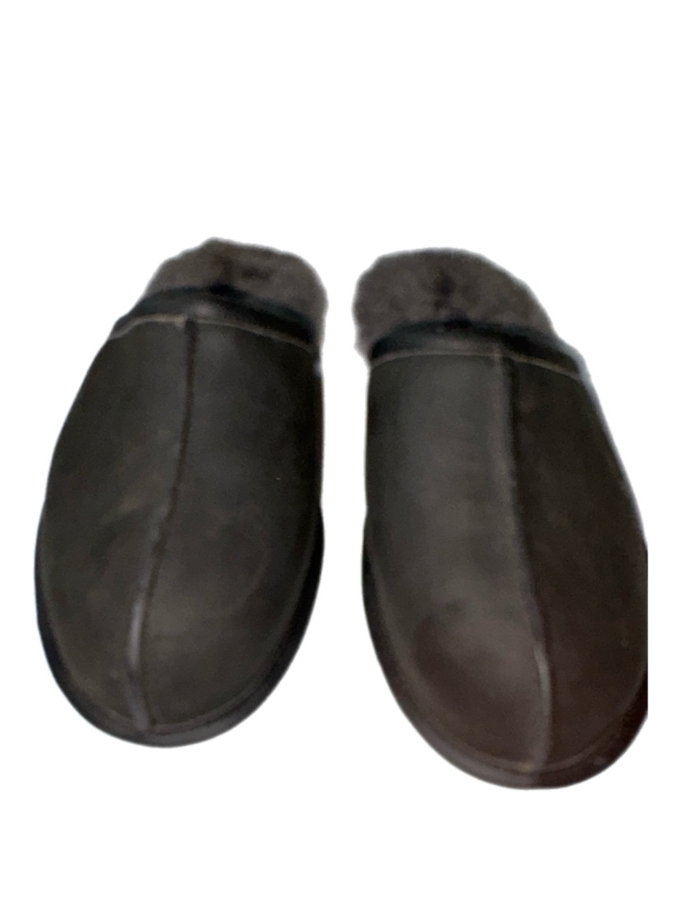 UGG Men's Dark Grey Sheepskin-Lined Slip-On Mules - Picture 2 of 6